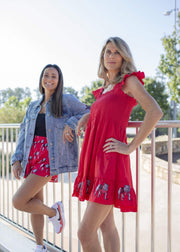 Bulldog Smocked Sequin Dress | Georgia
