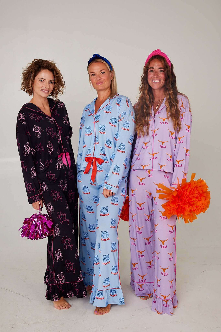 Texas Longhorn Lounger Game day Pajamas in vibrant colors, ready to cheer on their team.