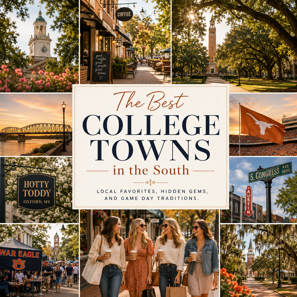 The Best College Towns in the South: Local Favorites, Hidden Gems, and Game Day Traditions