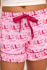 Stomping Ground Pajama Shorts - Crimson and Grey SidelineLUX