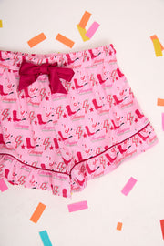Stomping Ground Pajama Shorts - Crimson and Grey SidelineLUX