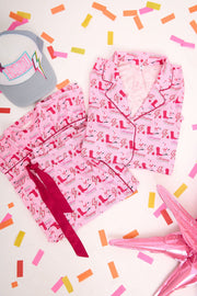Stomping Ground Pajama Set - Crimson and Grey SidelineLUX