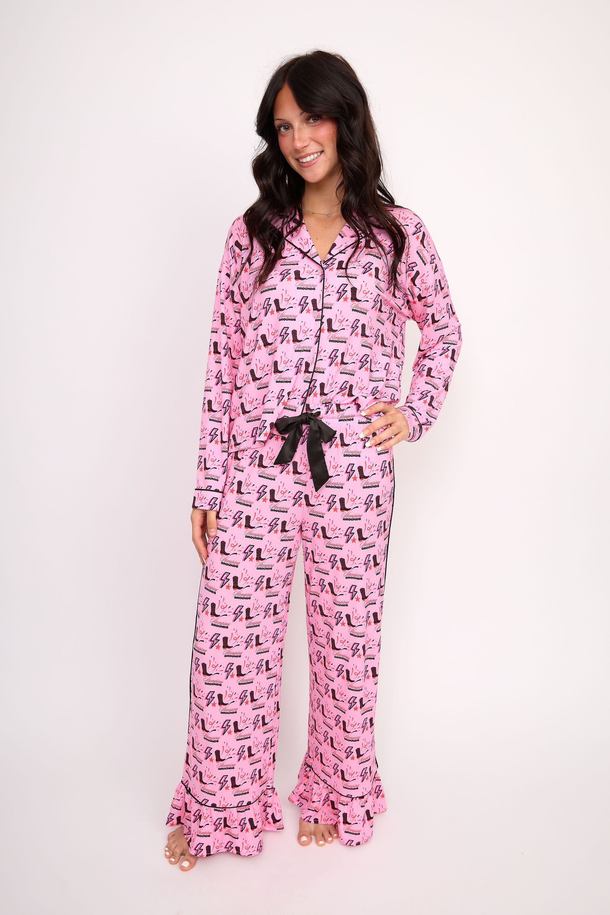 Stomping Ground Pajama Set - Red and Black SidelineLUX
