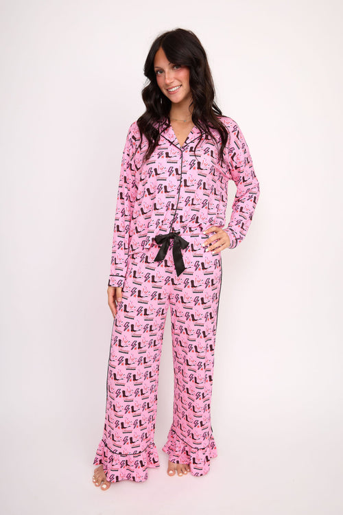 Stomping Ground Pajama Set - Red and Black SidelineLUX