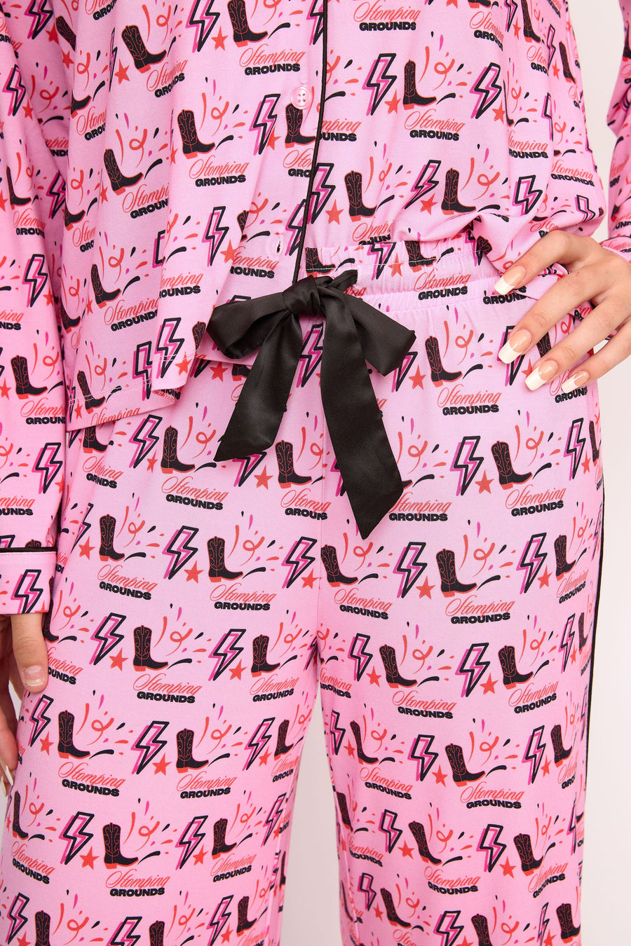 Stomping Ground Pajama Set - Red and Black SidelineLUX