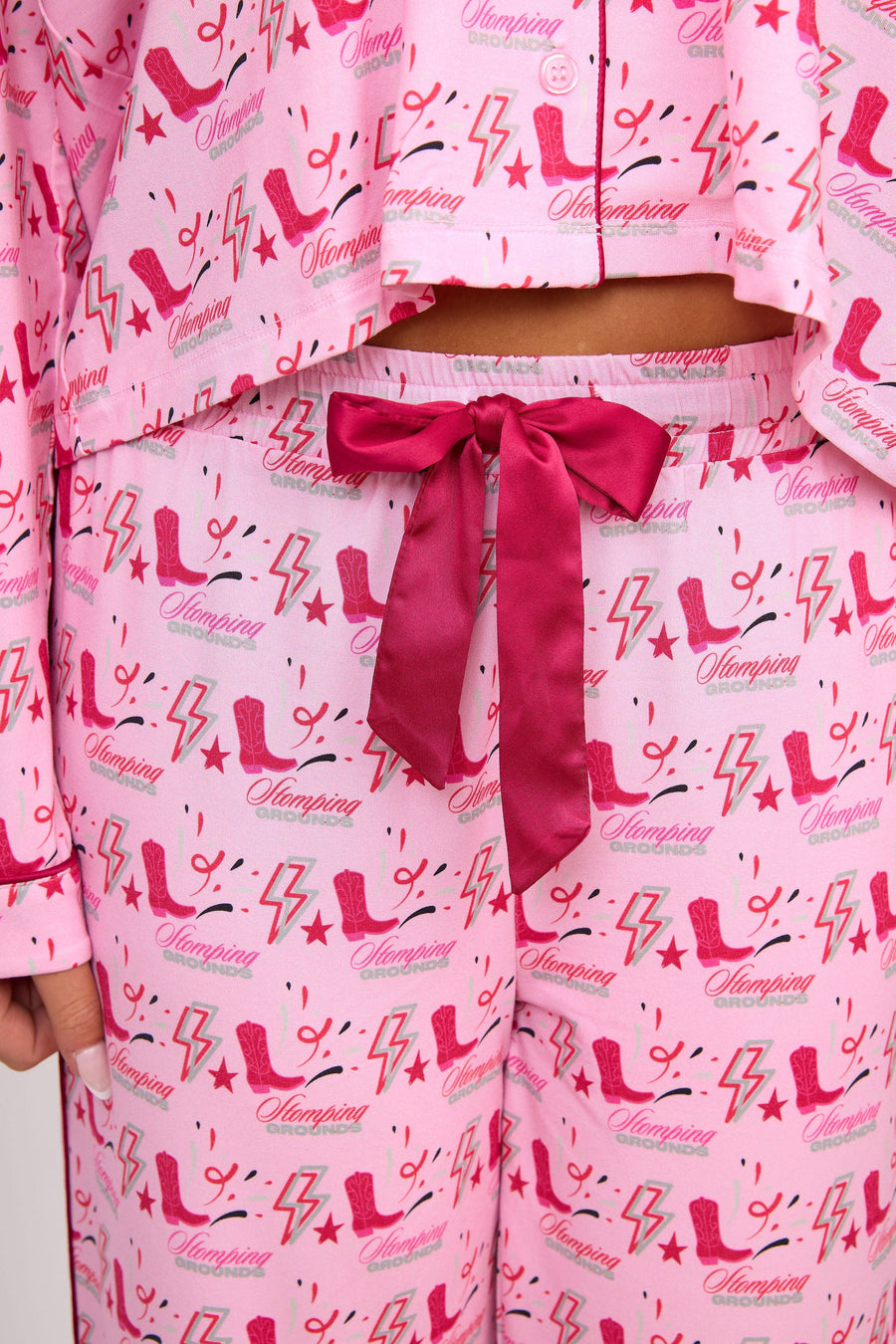 Stomping Ground Pajama Set - Crimson and Grey SidelineLUX