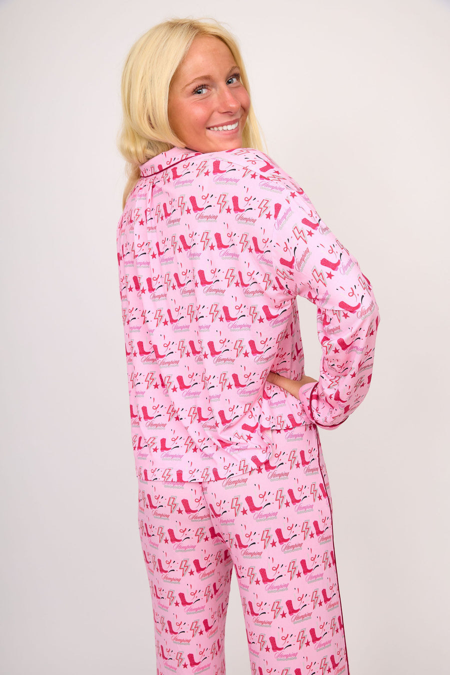 Stomping Ground Pajama Set - Crimson and Grey SidelineLUX