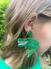 Beaded Alligator Earrings