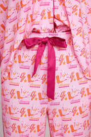 Stomping Ground Pajama Orange and White SidelineLUX